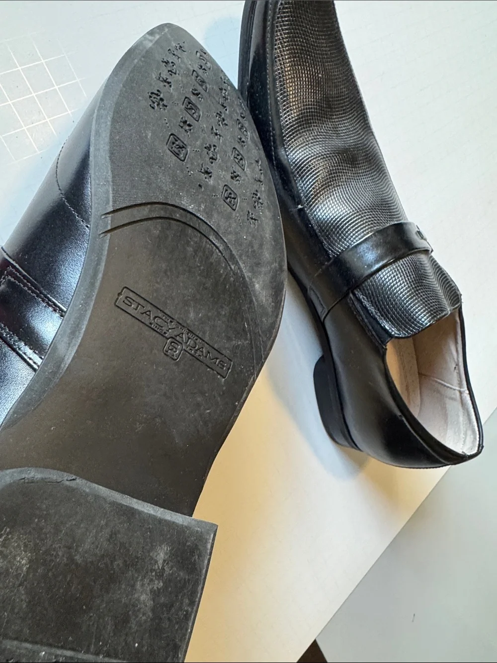 Stacy Adams Black Textured Monk Strap Slip-On Loafers